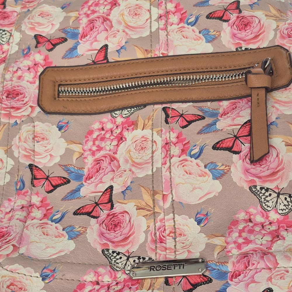 Floral Butterfly Canvas Tote Bag